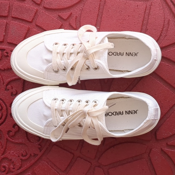 Jeen Ardor Women's size 8 white canvas fashion low-top sneakers - Picture 6 of 15